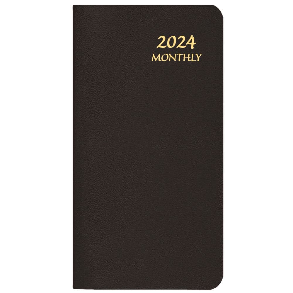 Black Monthly 2024 Pocket Planner Main Product Image width=&quot;1000&quot; height=&quot;1000&quot;