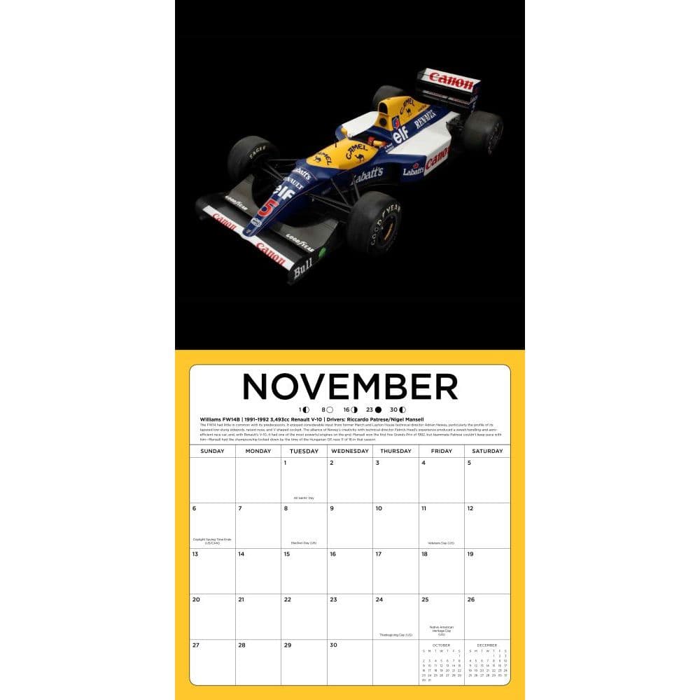 Formula 1 2022 Wall Calendar - Calendars.com