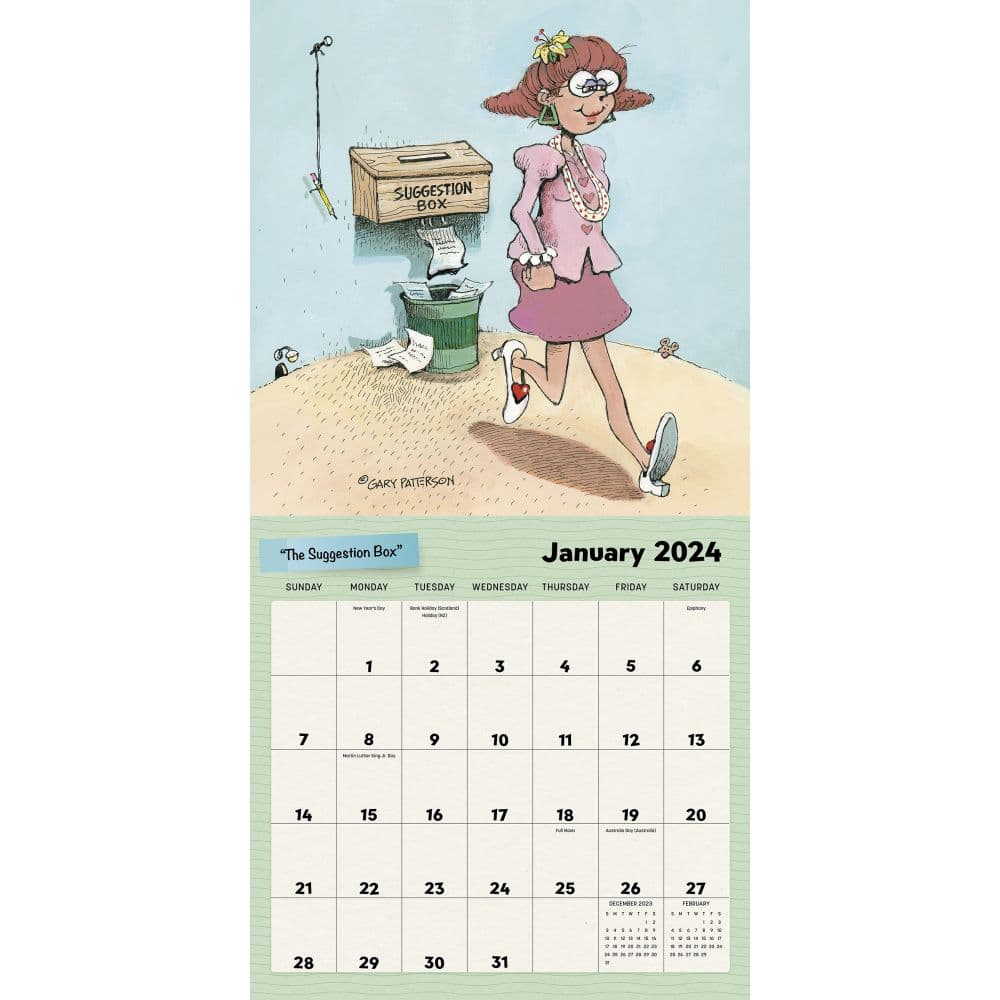 Patterson Funny Business 2024 Wall Calendar interior 1