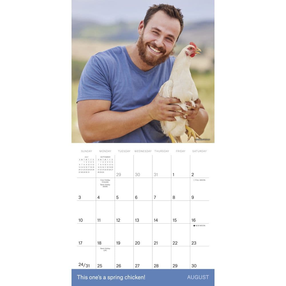 Men with Hens 2025 Wall Calendar Third Alternate Image width=&quot;1000&quot; height=&quot;1000&quot;