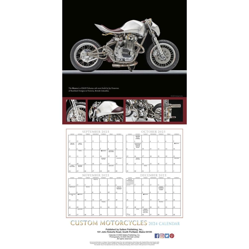 Custom Motorcycles 2024 Wall Calendar Fourth Alternate Image width=&quot;1000&quot; height=&quot;1000&quot;