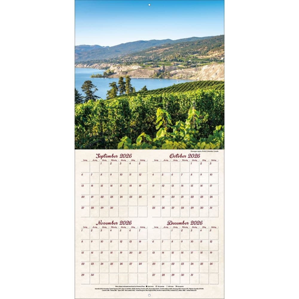 Wine Country Photo 2027 Wall Calendar Second Alternate Image
