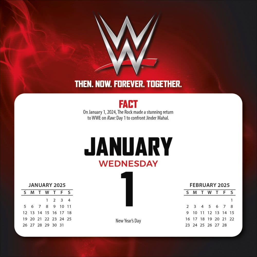 WWE 2025 Desk Calendar Second Alternate Image