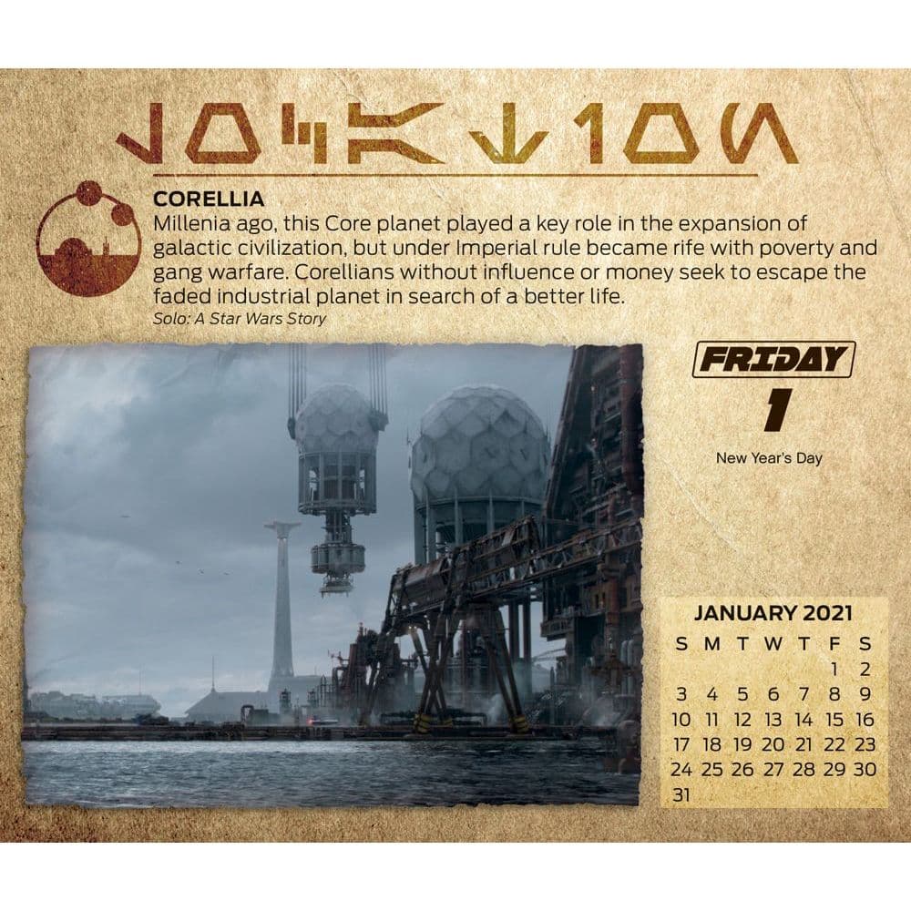 Star Wars Saga Desk Calendar