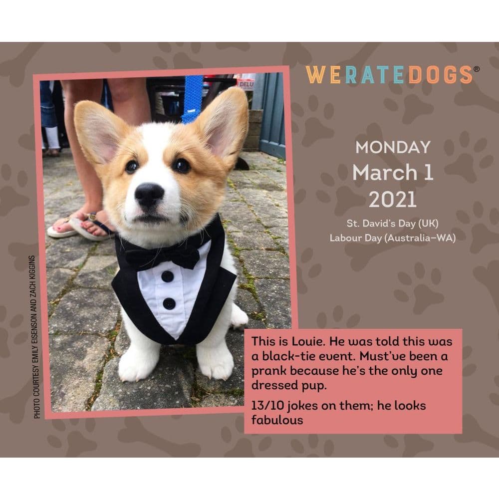 We Rate Dogs Calendar Customize and Print