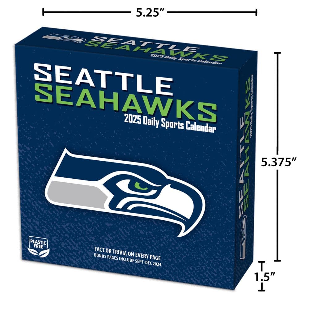 NFL Seattle Seahawks 2025 Desk Calendar Size