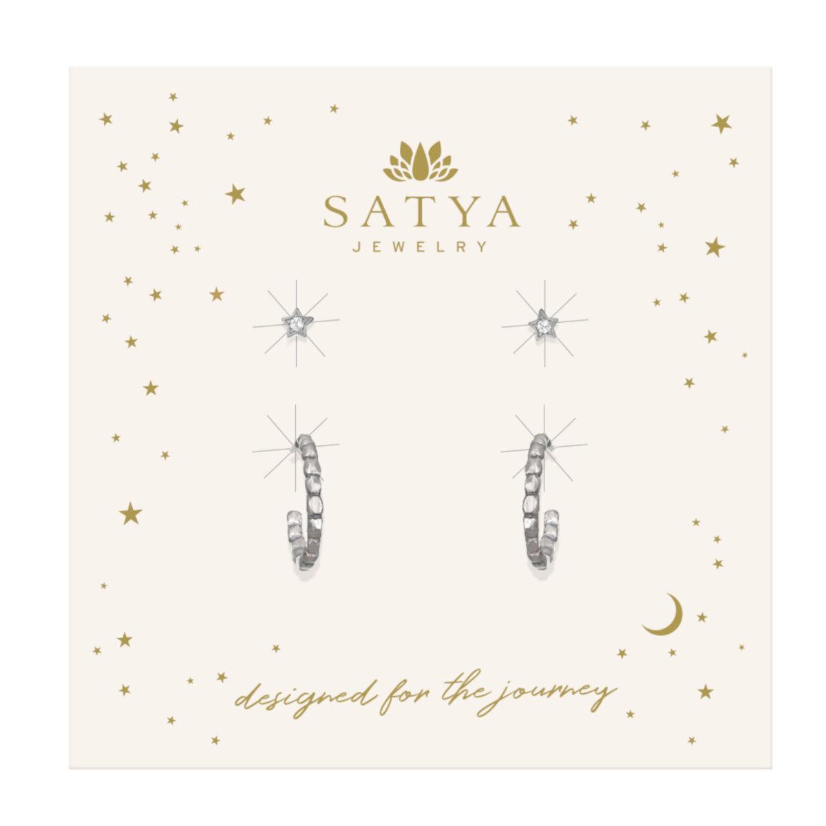 Luminous Starlight Elemental Hoop Earring Set