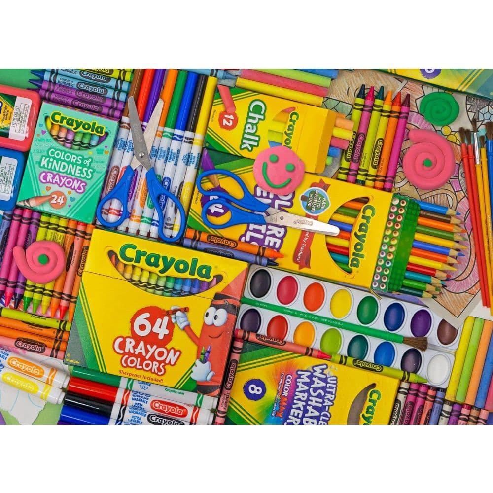 Crayola Artist Table 1000 Piece Puzzle Second Alternate Image width=&quot;1000&quot; height=&quot;1000&quot;