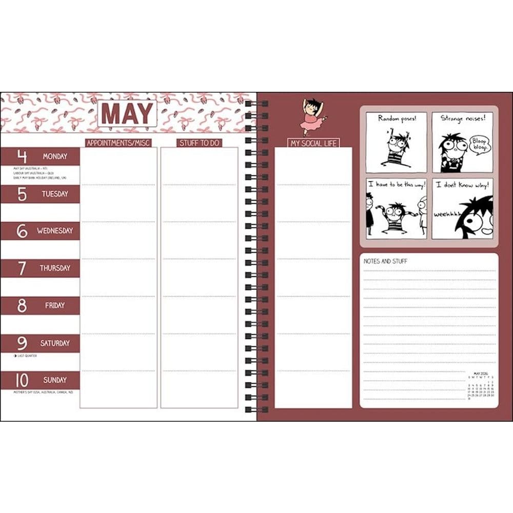 Sarahs Scribbles 16 Month Weekly 2026 Planner Second Alternate Image
