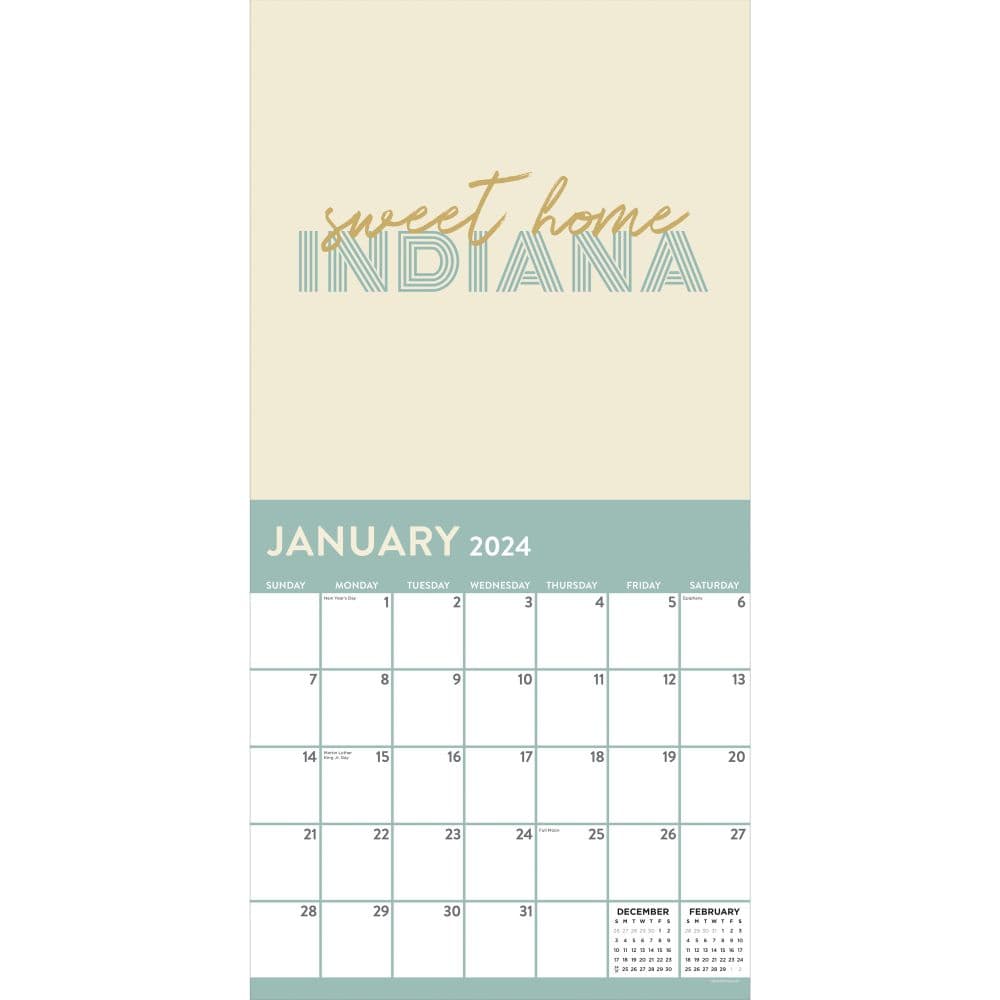 Home Indiana 2024 Wall Calendar