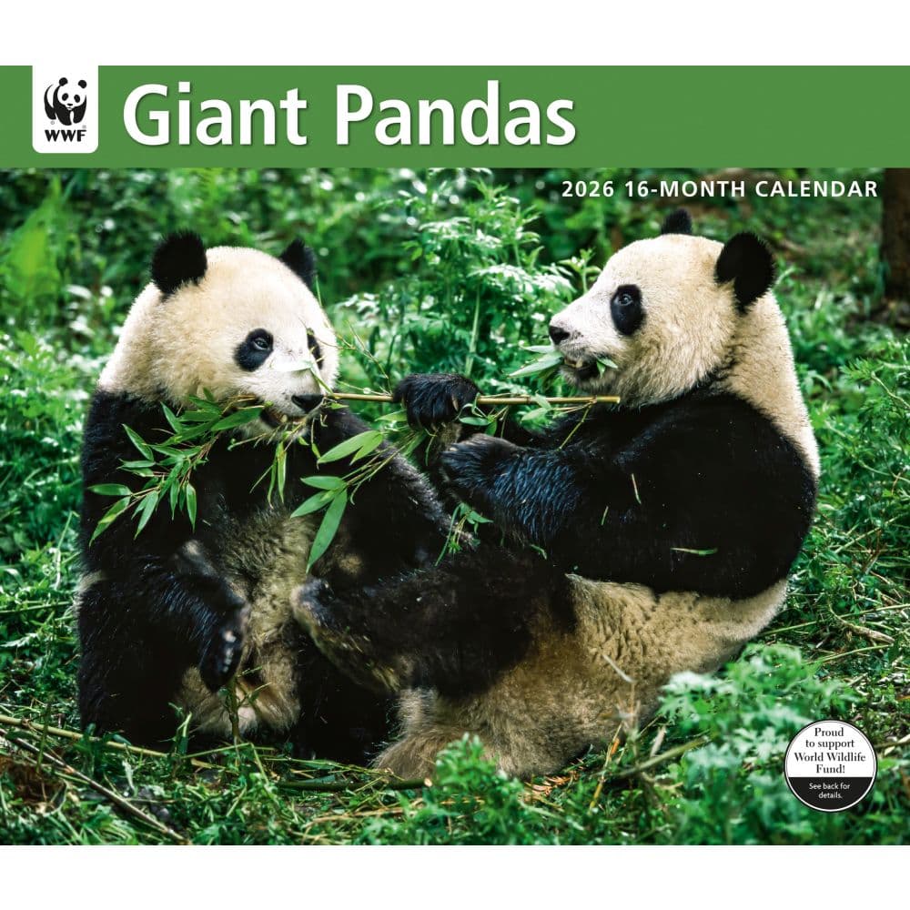 Giant Pandas WWF 2026 Wall Calendar Main Image