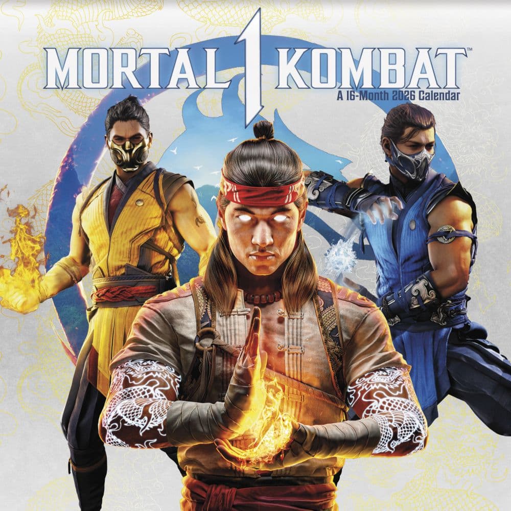Mortal Kombat 2026 Wall Calendar Main Image