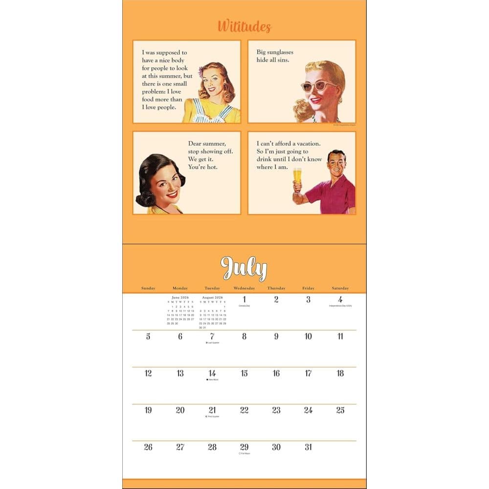 Wititudes 2026 Wall Calendar Fourth Alternate Image