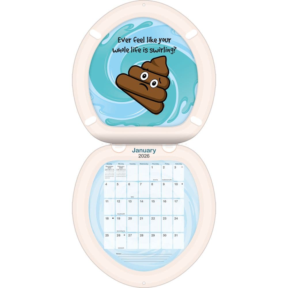 カレンダー・スケジュール The Empathist Hole Calendar Poo Happens 2026 Wall Calendar - Calendars.com