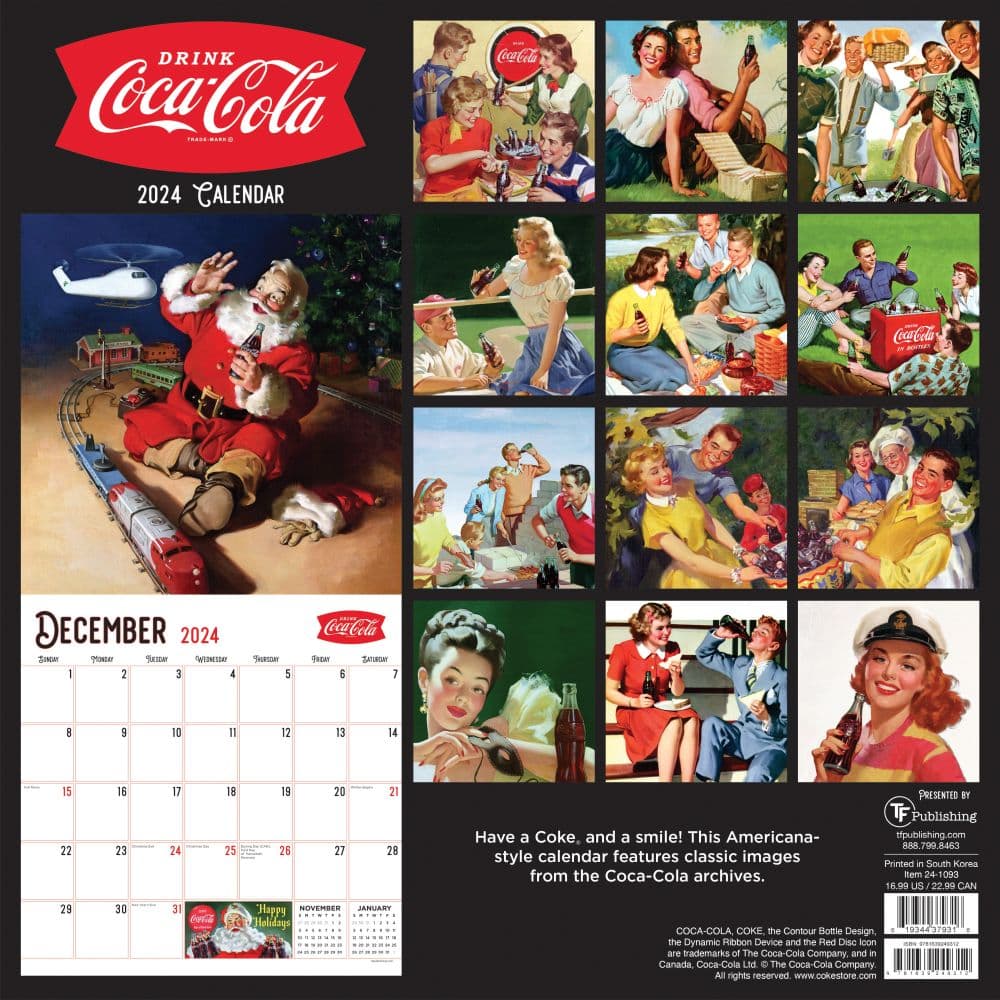 Coca-Cola Anytime Nostalgia 2024 Wall Calendar First Alternate Image width=&quot;1000&quot; height=&quot;1000&quot;
