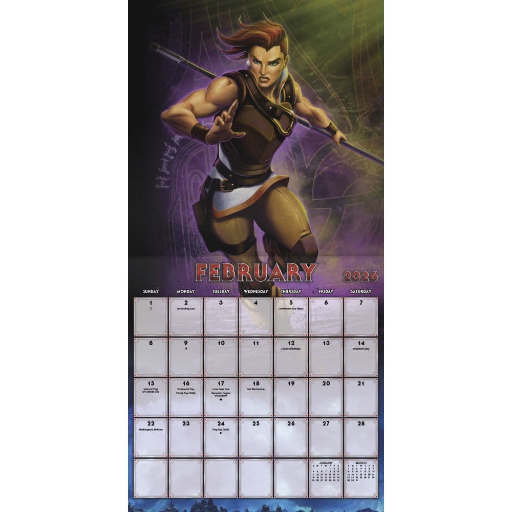 Masters of the Universe 2026 Wall Calendar Third Alternate Image