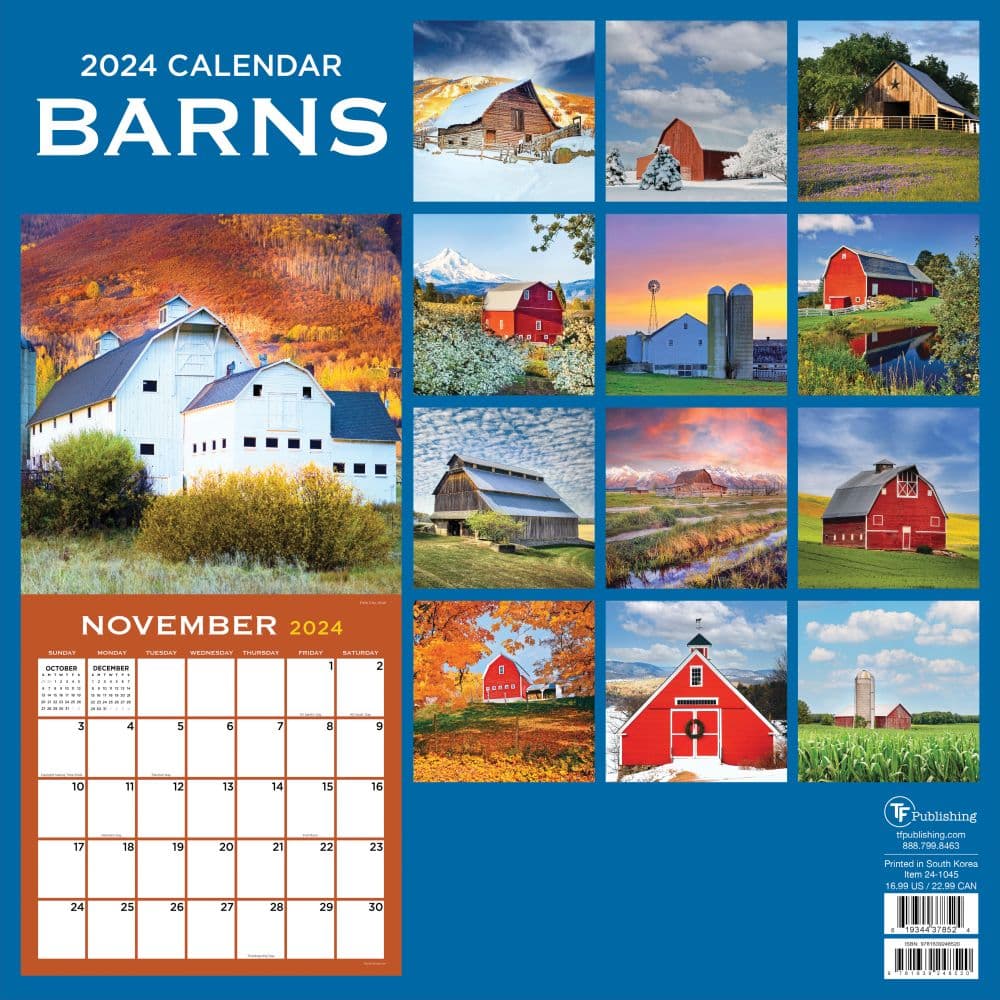 Barns 2024 Wall Calendar First Alternate Image width="1000" height="1000"
