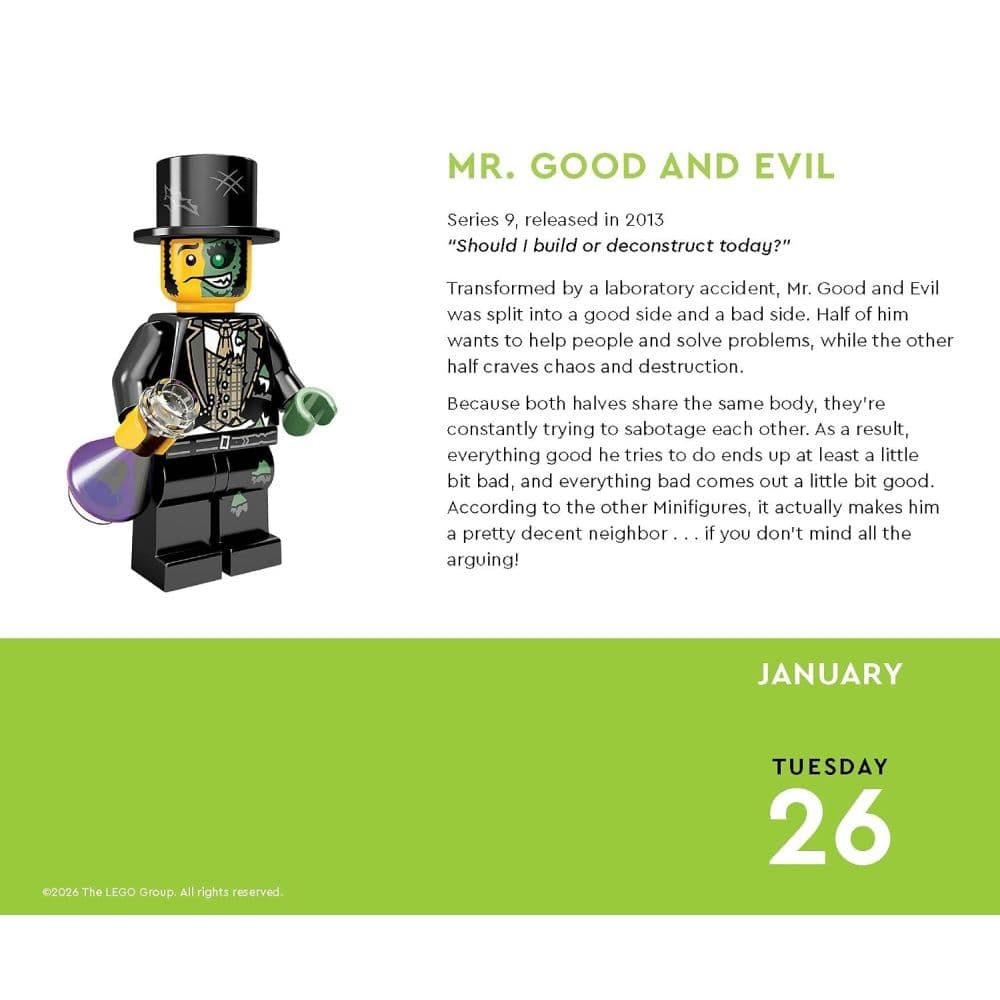 LEGO Mini Figure a Day 2027 Desk Calendar Third Alternate Image