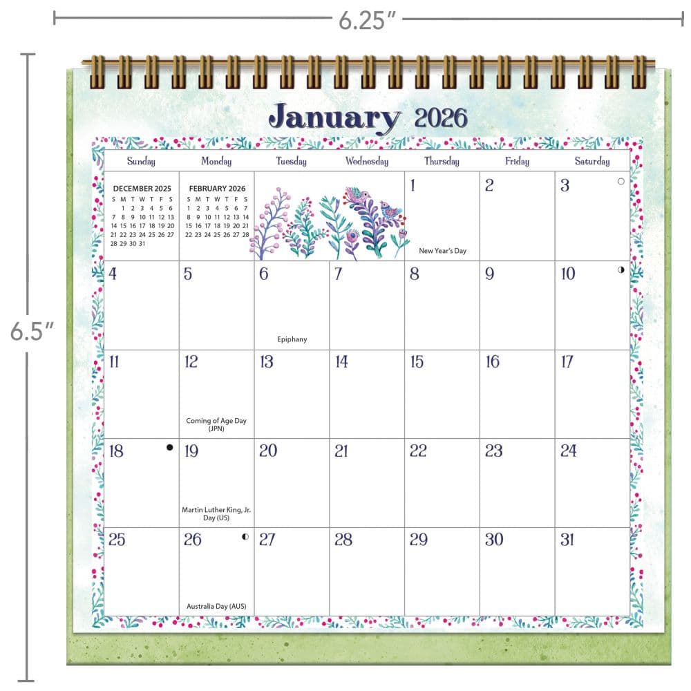 Simply Grateful 2026 Easel Desk Calendar by Debi Hron Third Alternate Image