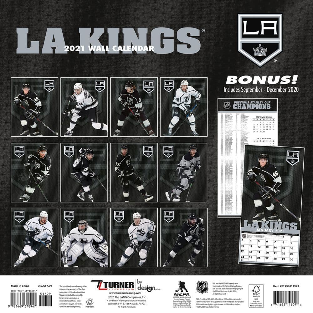 Los Angeles Kings Wall Calendar