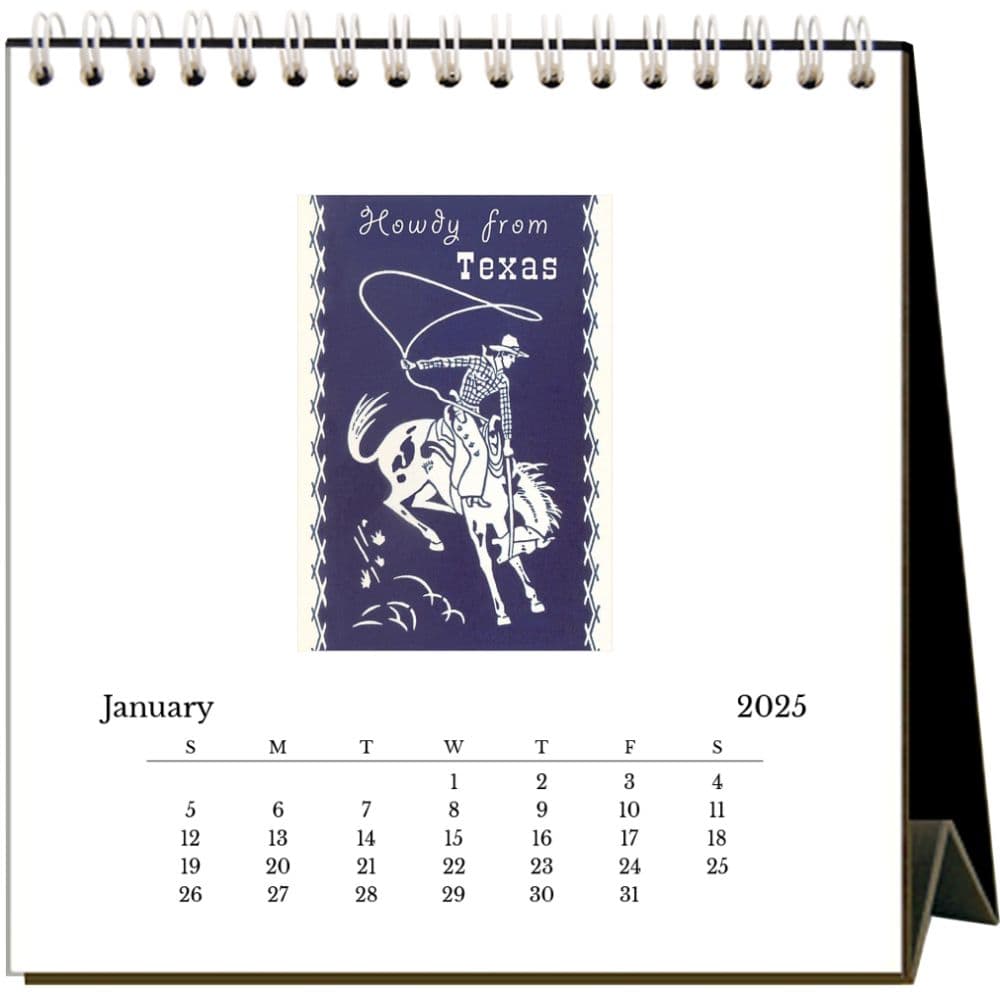 Nostalgic Texas 2025 Easel Desk Calendar Second Alternate Image width="1000" height="1000"