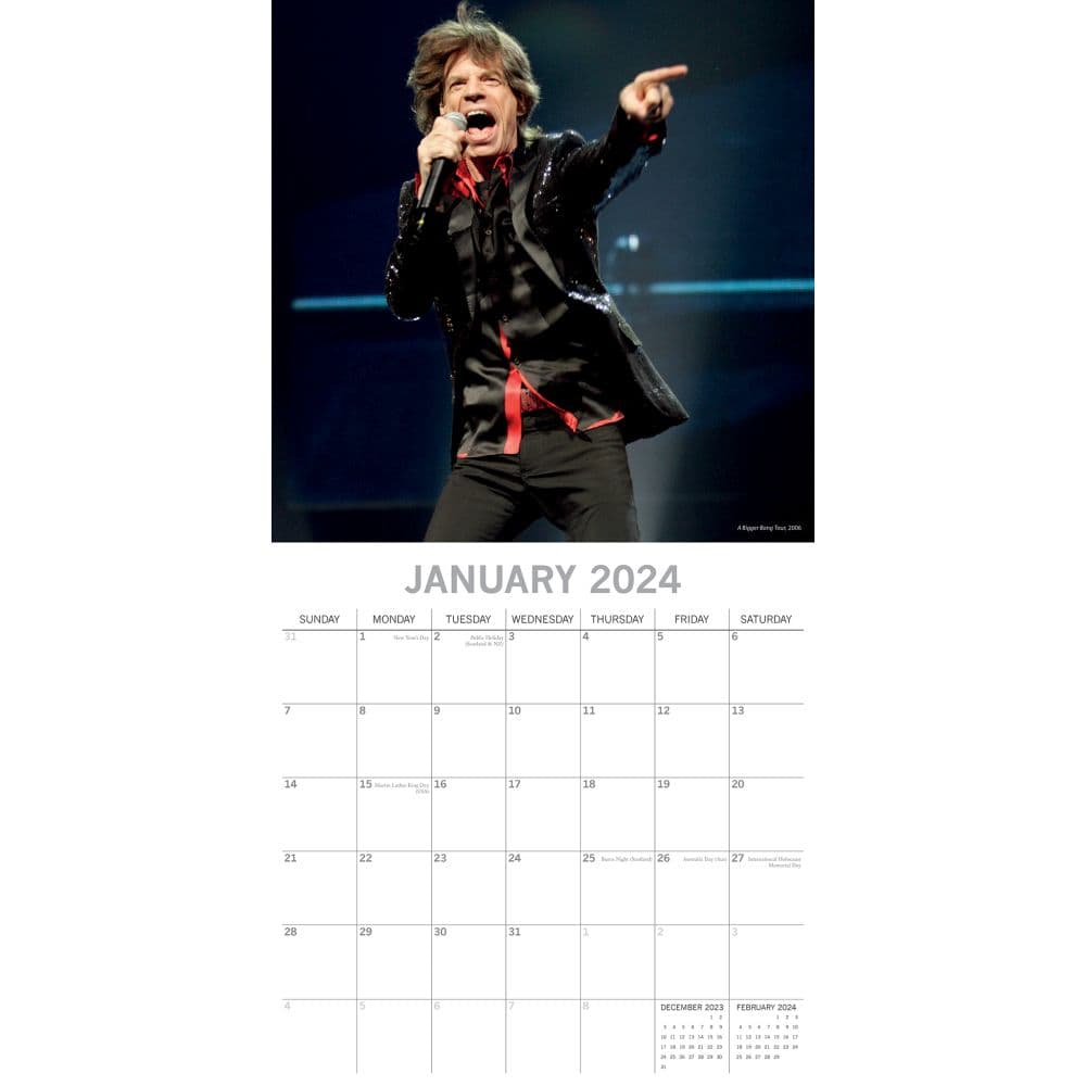Rolling Stones 2025 Wall Calendar