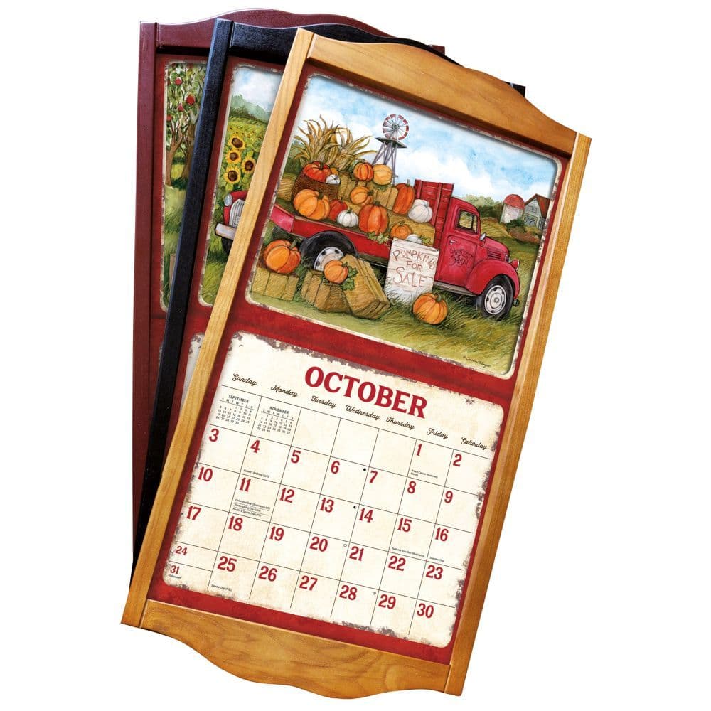 Classic Wall Calendar Frame Oak Finish