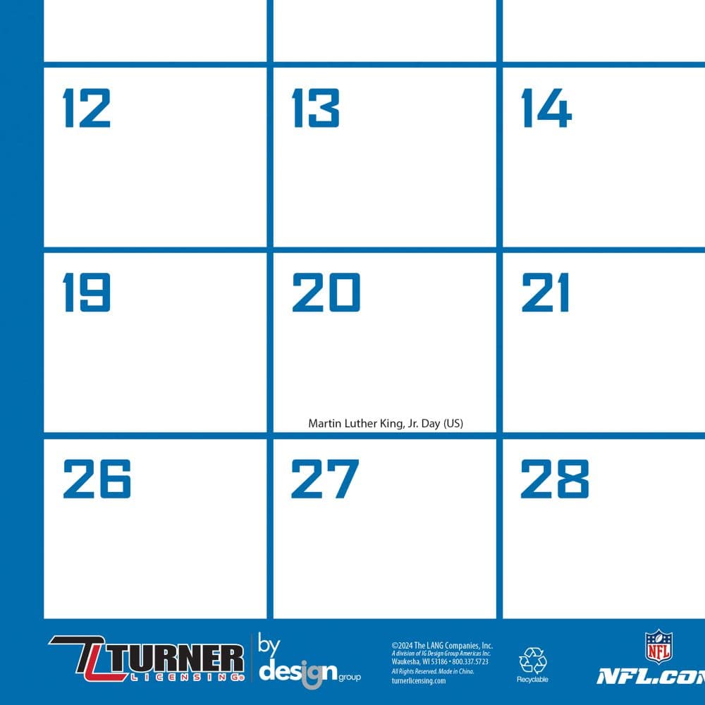 NFL Detroit Lions 2025 Desk Pad Second Alternate Image