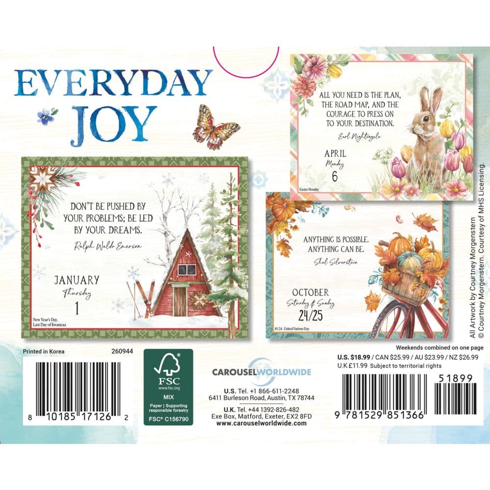 Everyday Joy 2026 Desk Calendar First Alternate Image
