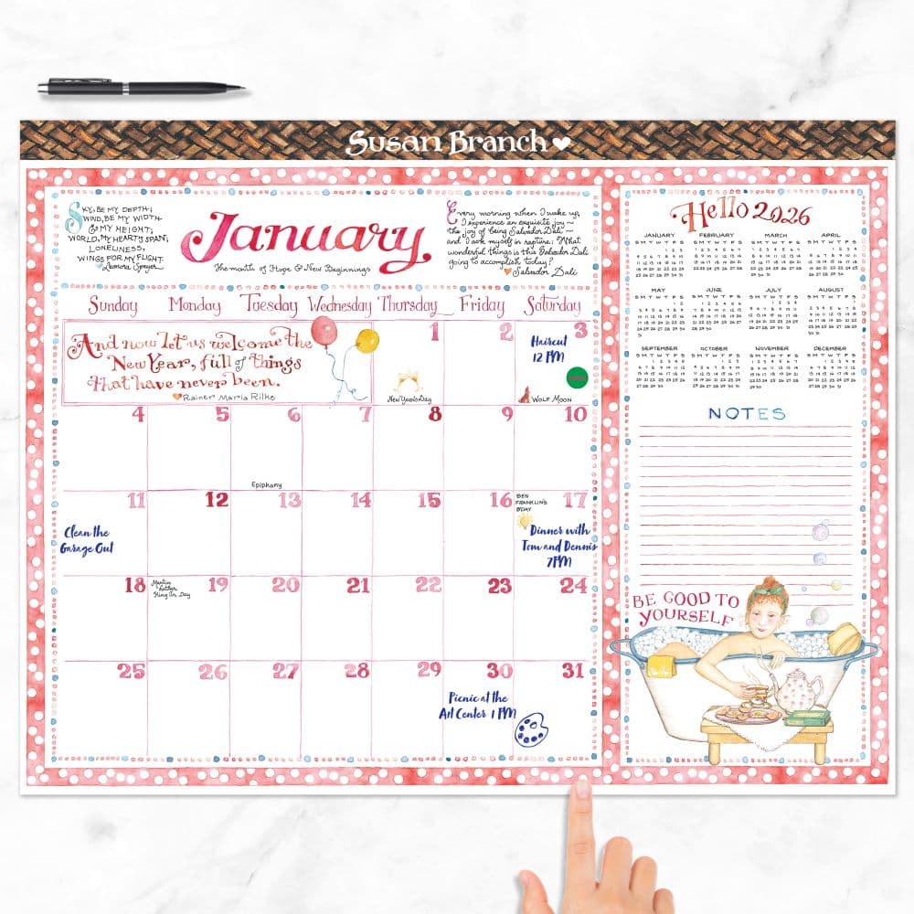Susan Branch 2026 Monthly Desk Pad First Alternate Image