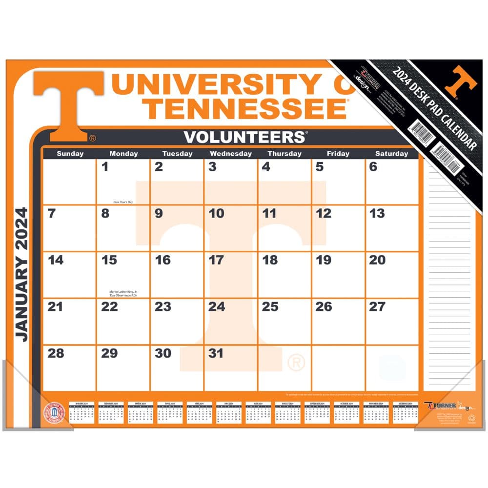 Tennessee Volunteers 2024 Desk Pad Main Product Image width=&quot;1000&quot; height=&quot;1000&quot;