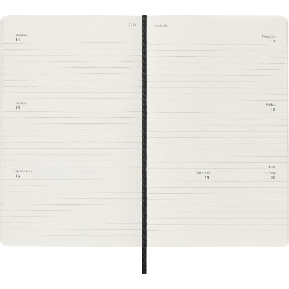 Moleskine Large Horizontal Black Soft Cover 2025 Planner Fourth Alternate Image