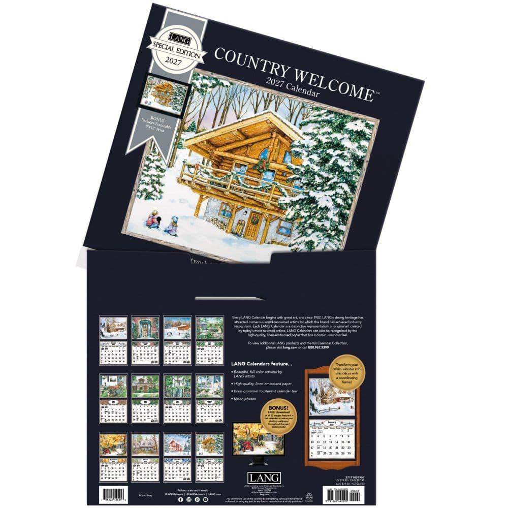 Country Welcome Special Edition 2027 Wall Calendar Fourth Alternate Image