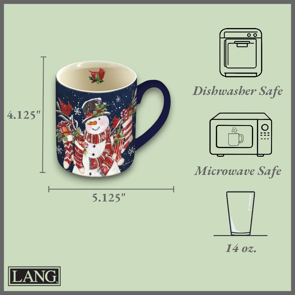 Snowman and Stockings Coffee Mug First Alternate Image