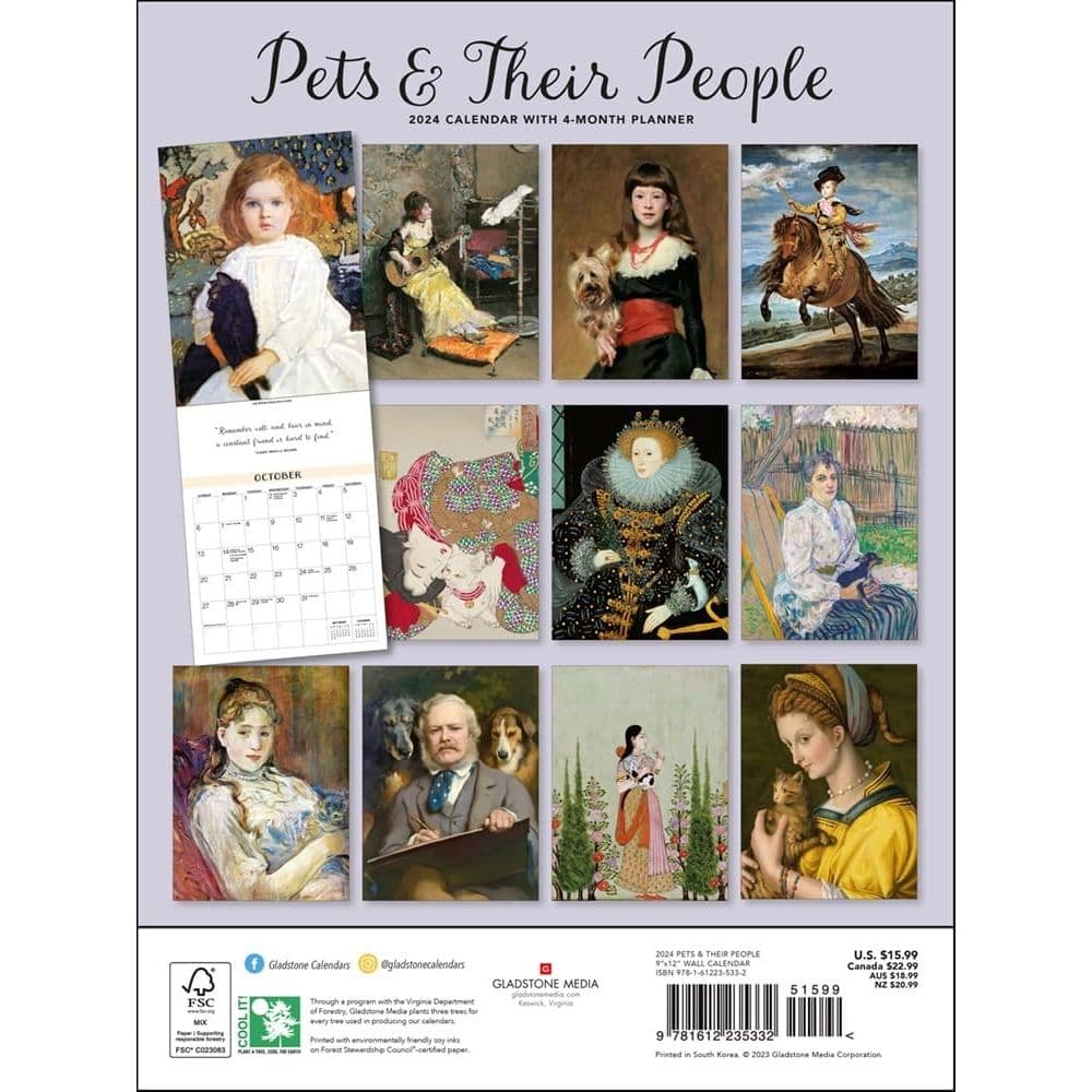 Pets and their People Slim 2024 Wall Calendar First Alternate Image width=&quot;1000&quot; height=&quot;1000&quot;