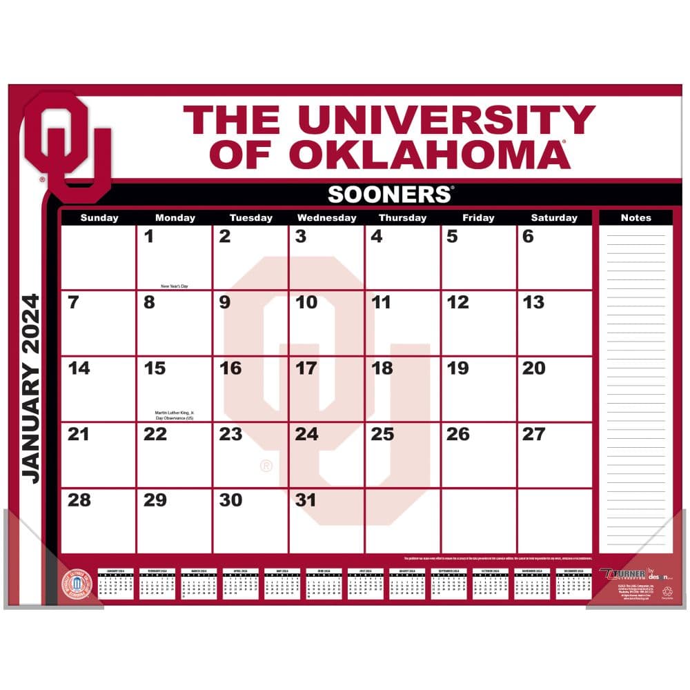 Oklahoma Sooners 2024 Desk Pad First Alternate Image width=&quot;1000&quot; height=&quot;1000&quot;