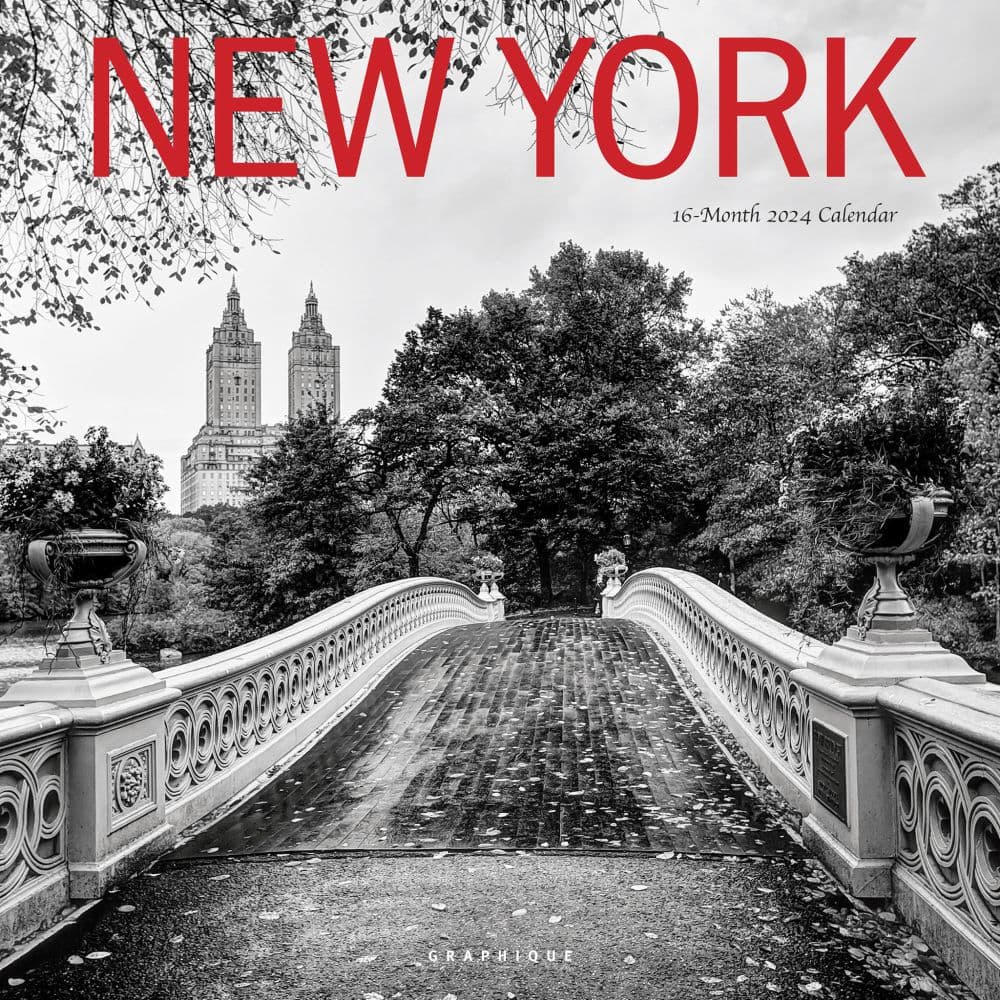 New York B&amp;W 2024 Wall Calendar Main Product Image width=&quot;1000&quot; height=&quot;1000&quot;