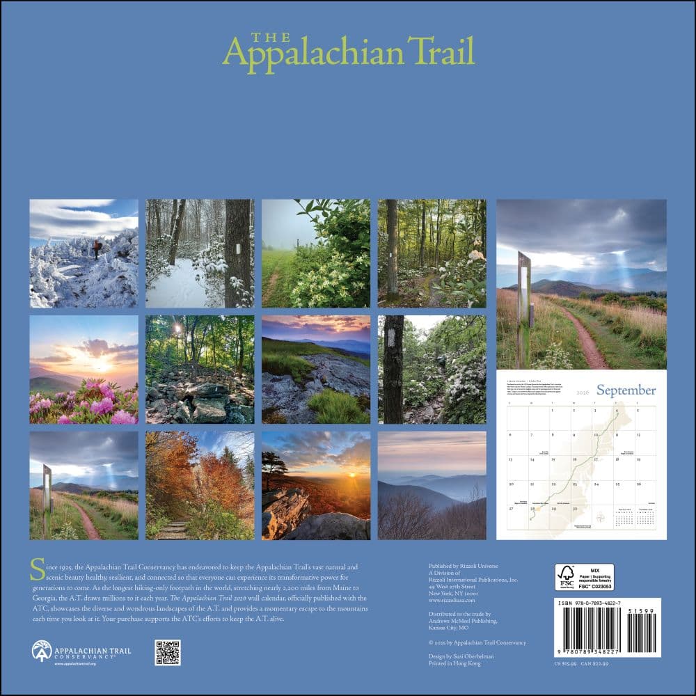 Appalachian Trail 2026 Wall Calendar First Alternate Image
