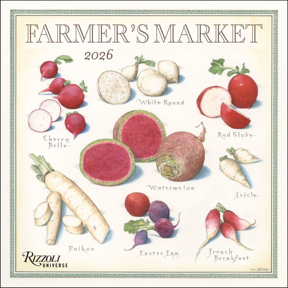 Farmers Market 2026 Wall Calendar  Main Image