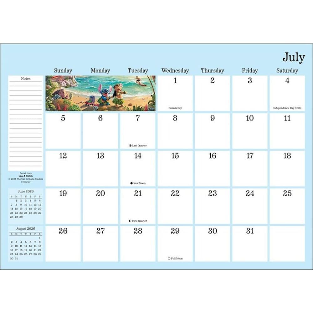 Thomas Kinkade Disney 2026 Monthly Pocket Planner First Alternate Image