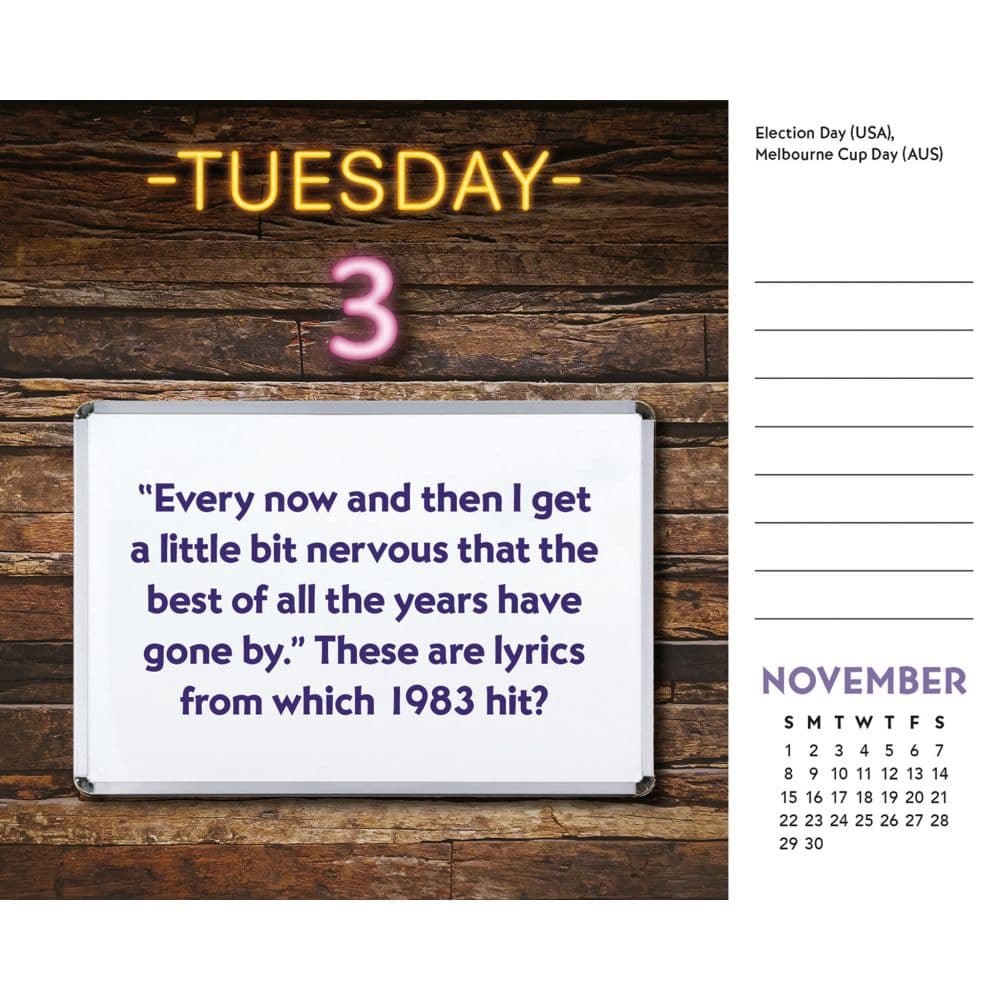 Trivia Night 2026 Desk Calendar Fourth Alternate Image
