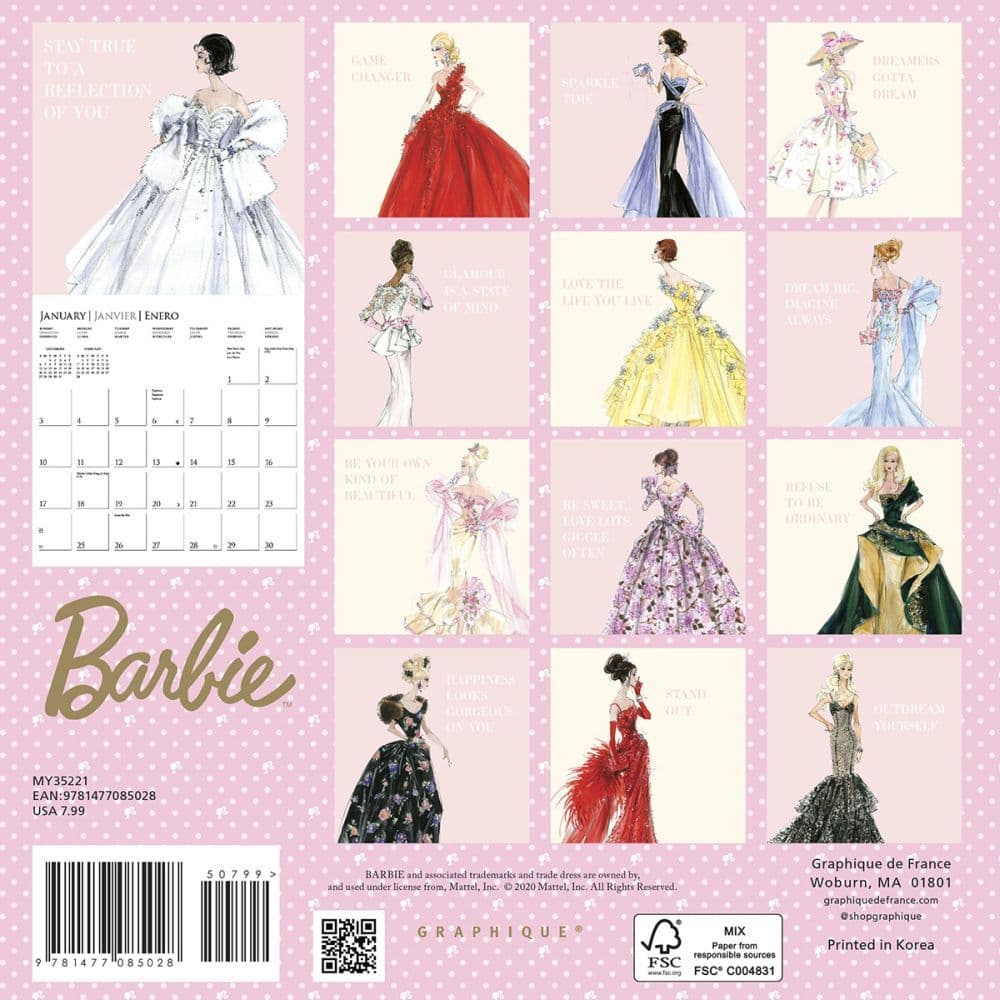 Barbie 2022 Calendar