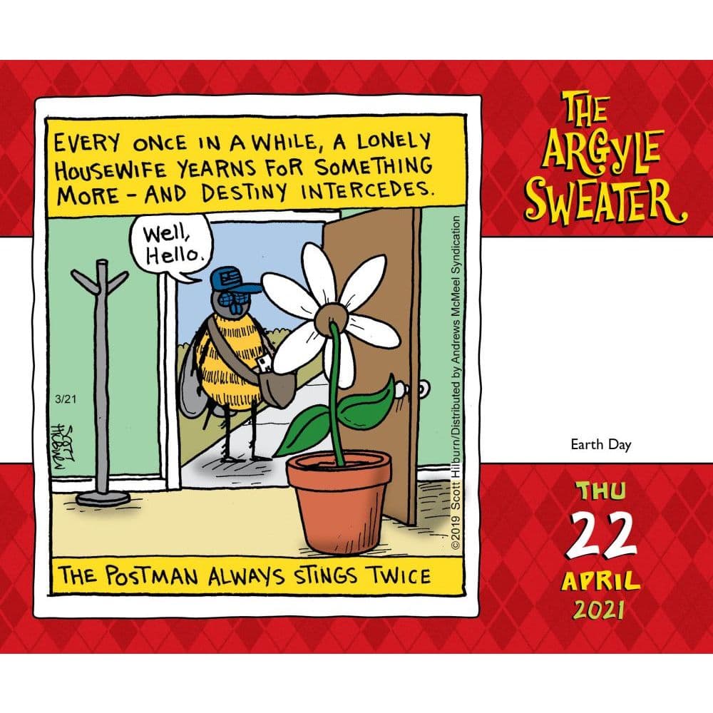 Argyle Sweater Desk Calendar