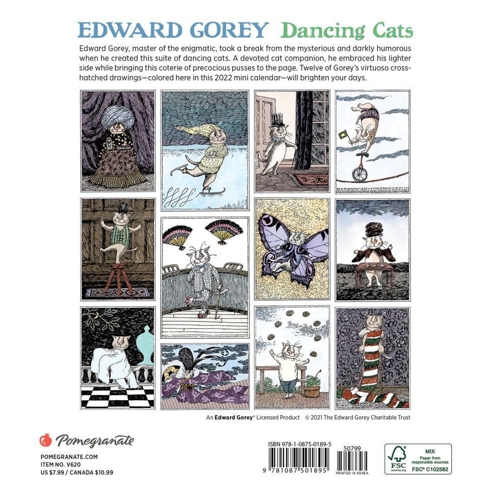 Gorey Creatures Real And Imagined 2022 Mini Wall Calendar - Calendars.com