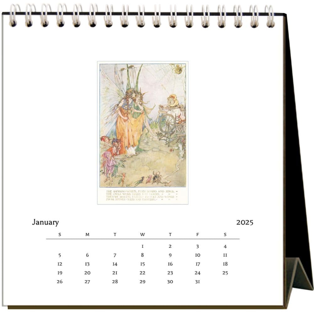 Fairies 2025 Easel Desk Calendar Second Alternate Image width="1000" height="1000"