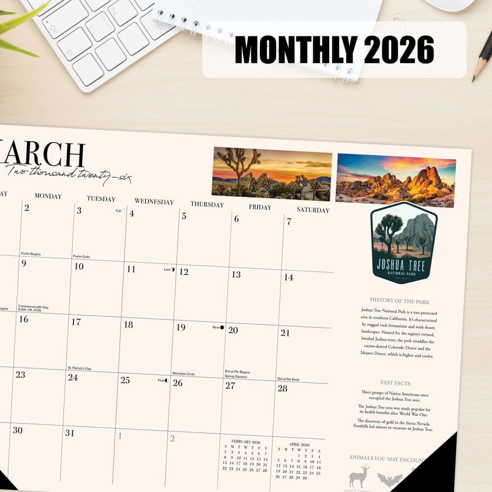 National Parks 17x12 2026 Desk Pad Third Alternate Image