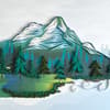 image Quilled Mountain Birthday Card