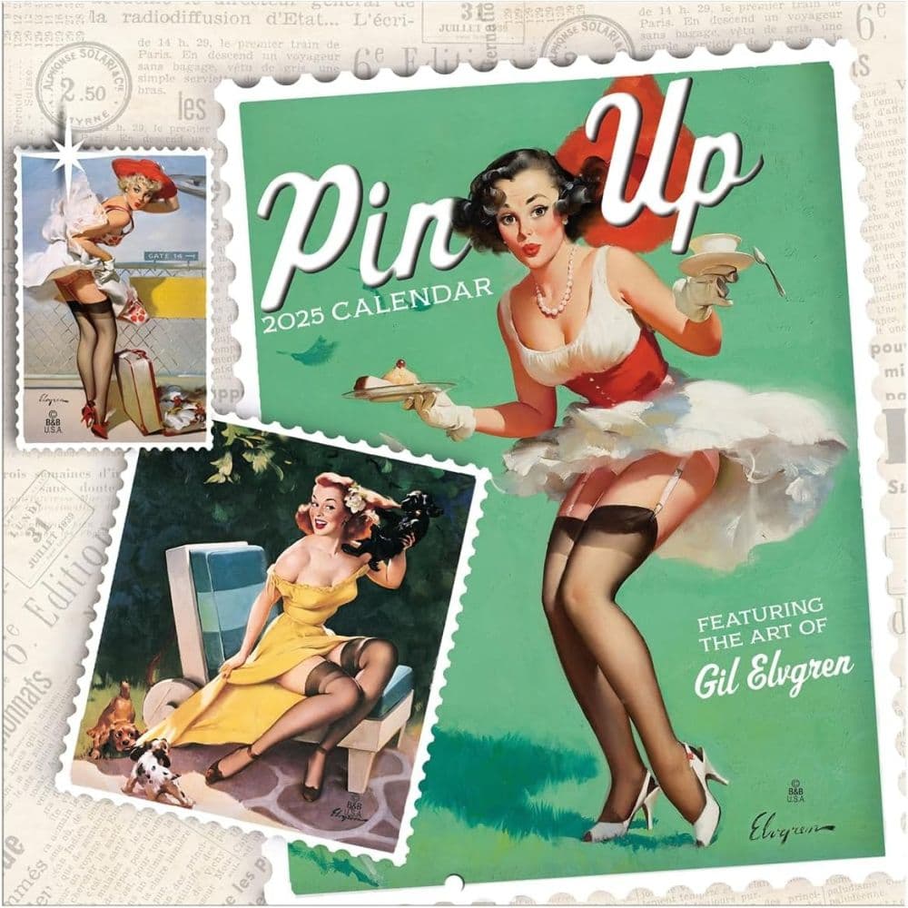 Pin Up 2025 Mini Wall Calendar Main Product Image