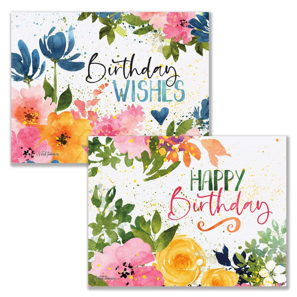 Floral Party Birthday Assorted Boxed Note Cards Alt2