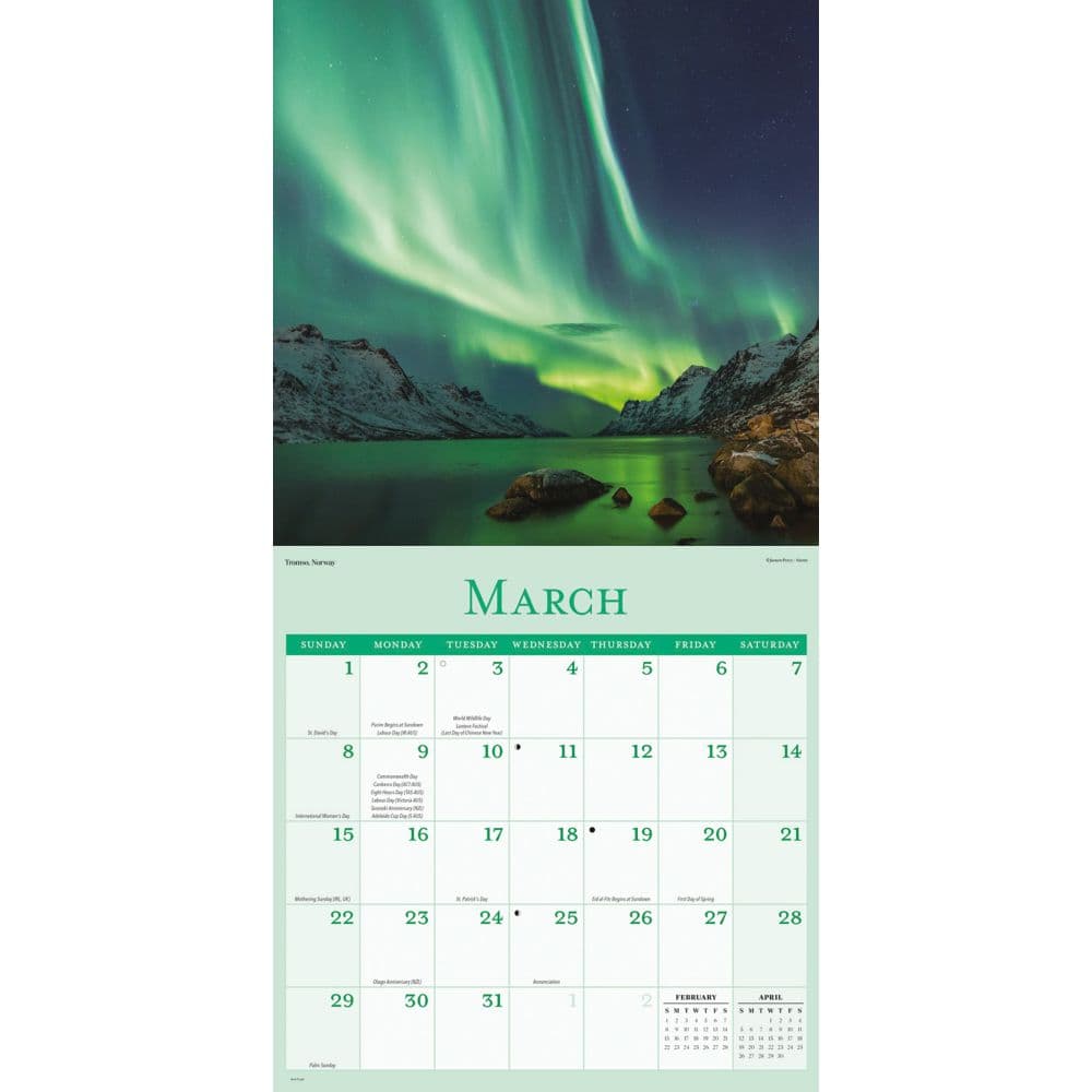 Northern Lights 2026 Wall Calendar Second Alternate Image
